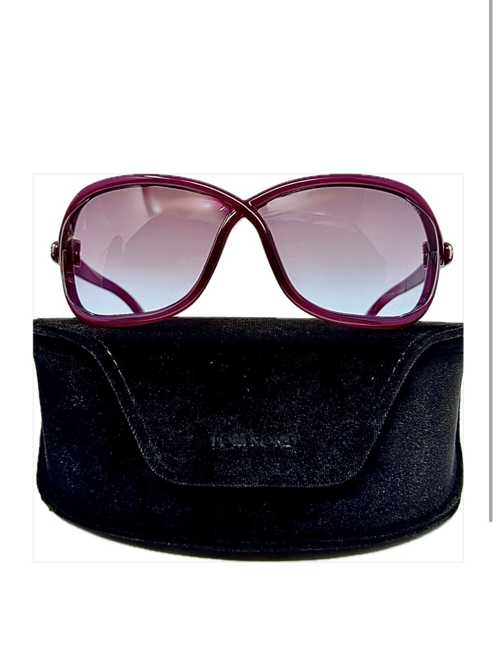 New Tom Ford Fernando TF106983Z Violet Frame Women’s Sunglasses ••AUTHENTIC ••